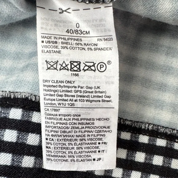 EUC Banana Republic Black and White Patterned Midi Dress - Picture 6 of 6